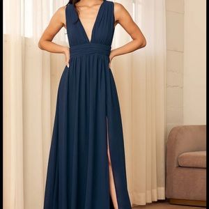 NWT Heavenly Hues Navy Blue Maxi Dress